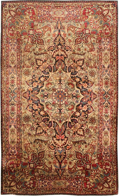 Antique Silk Kerman Persian Rug 2991 Main Image - By Nazmiyal