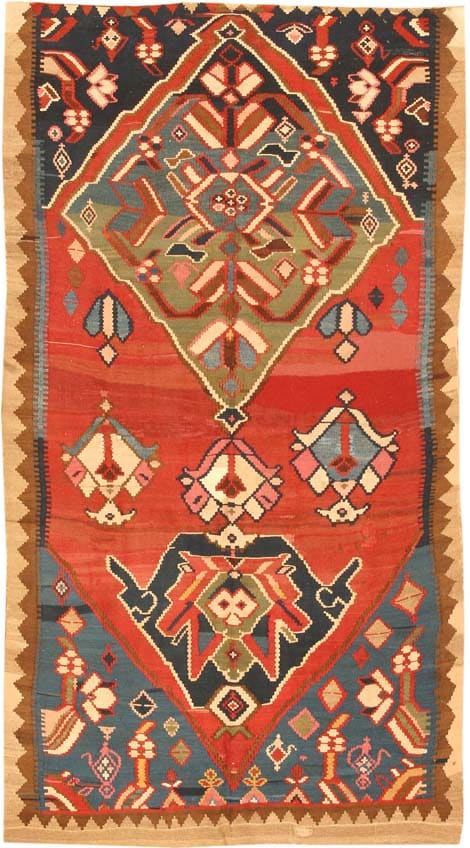 Antique Kilim Persian Carpets #3406 Main Image - By Nazmiyal Antique Kilim Persian Carpets #3406 Main Image - By Nazmiyal