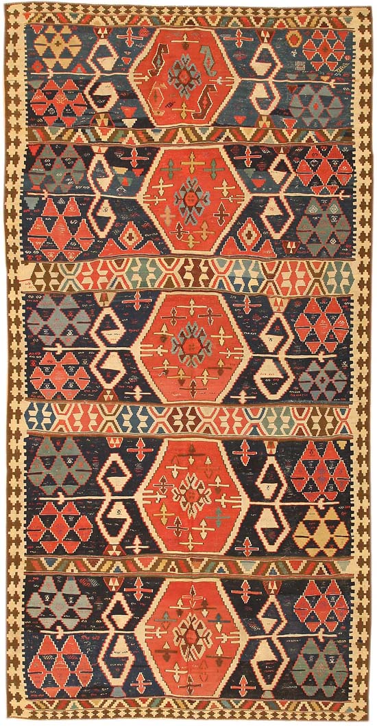 Antique Kilim Persian Carpets 43814 Main Image - By Nazmiyal Antique Kilim Persian Carpets 43814 Main Image - By Nazmiyal