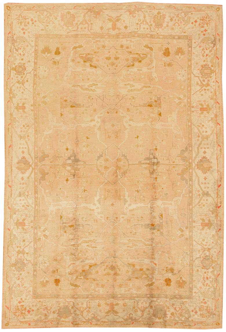 Antique Oushak  Turkish Rugs # 43364 Main Image - By Nazmiyal