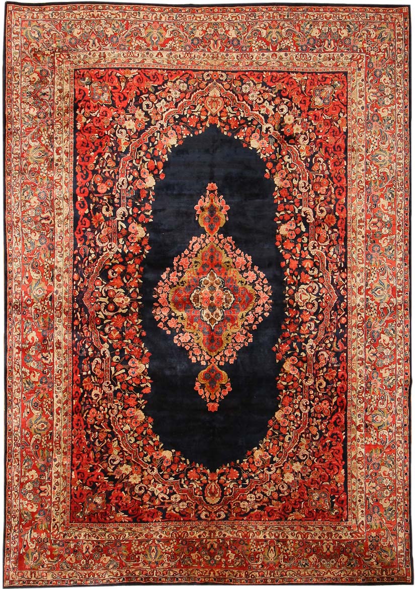 Antique Sarouk Persian Rug 43593 Main Image - By Nazmiyal Antique Sarouk Persian Rug 43593 Main Image - By Nazmiyal