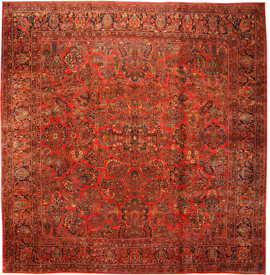 Antique Sarouk Persian Rug 43594 Main Image - By Nazmiyal Antique Sarouk Persian Rug 43594 Main Image - By Nazmiyal