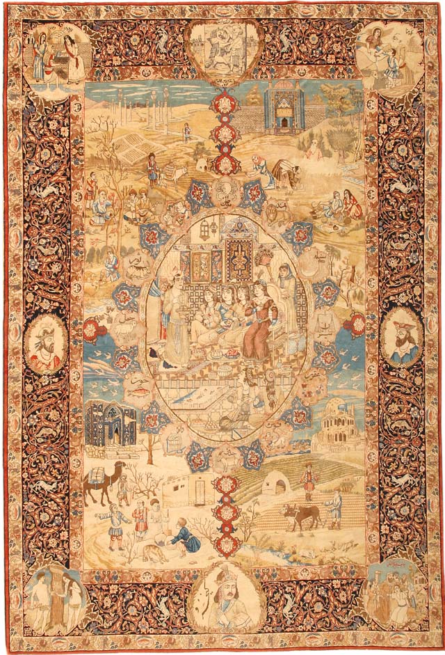 Antique Tabriz Persian Rug 43144 Main Image - By Nazmiyal Antique Tabriz Persian Rug 43144 Main Image - By Nazmiyal