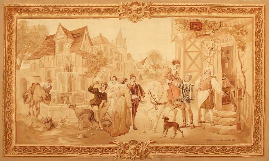 Antique French Tapestry Rug 43921 Main Image - By Nazmiyal