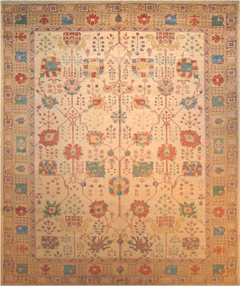 Tabriz Vase Persian Rug 11649 Main Image - By Nazmiyal