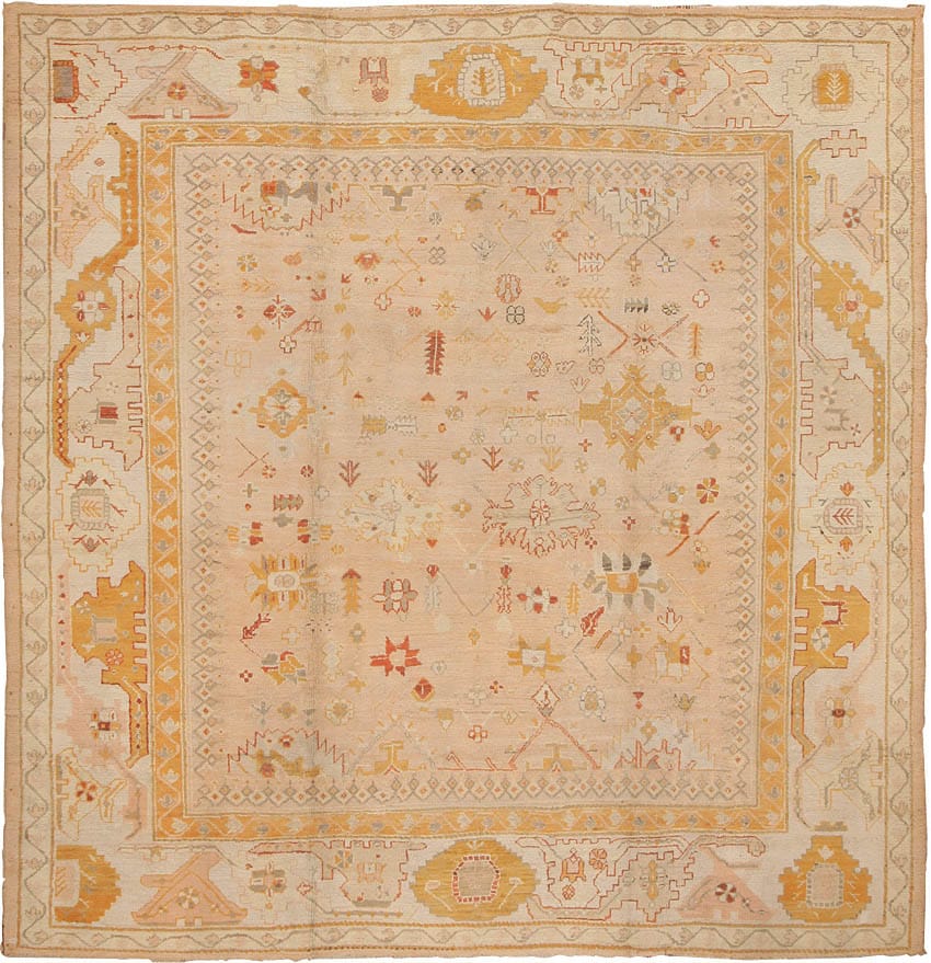 Antique Oushak Turkish Rugs # 43212 Main Image - By Nazmiyal Antique Oushak Turkish Rugs # 43212 Main Image - By Nazmiyal