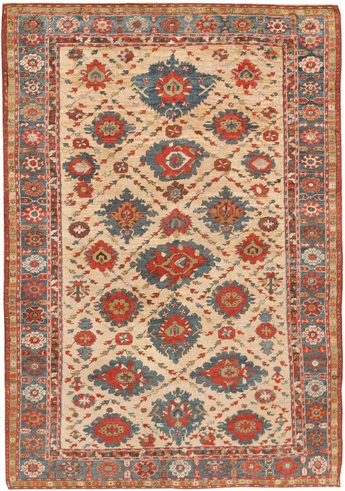 Antique Angora Oushak Rug | 44500 by Nazmiyal