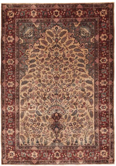 Antique Silk Kashan Persian Rug 45030 Main Image - By Nazmiyal