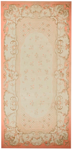 Antique Aubusson French Rug 43634