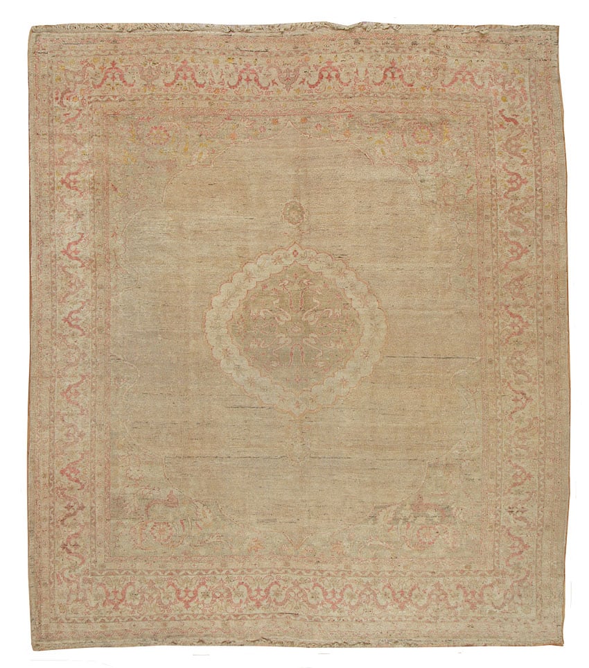 Antique Oushak Turkish Rug #44447 Main Image - By Nazmiyal