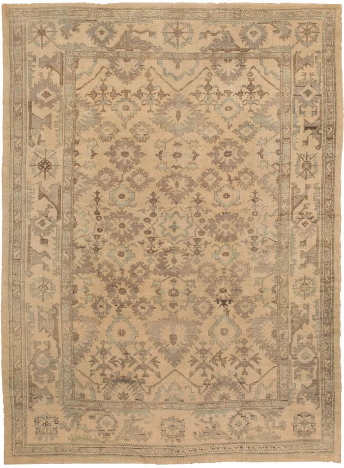 Antique Oushak Turkish Rug 44531 Main Image - By Nazmiyal