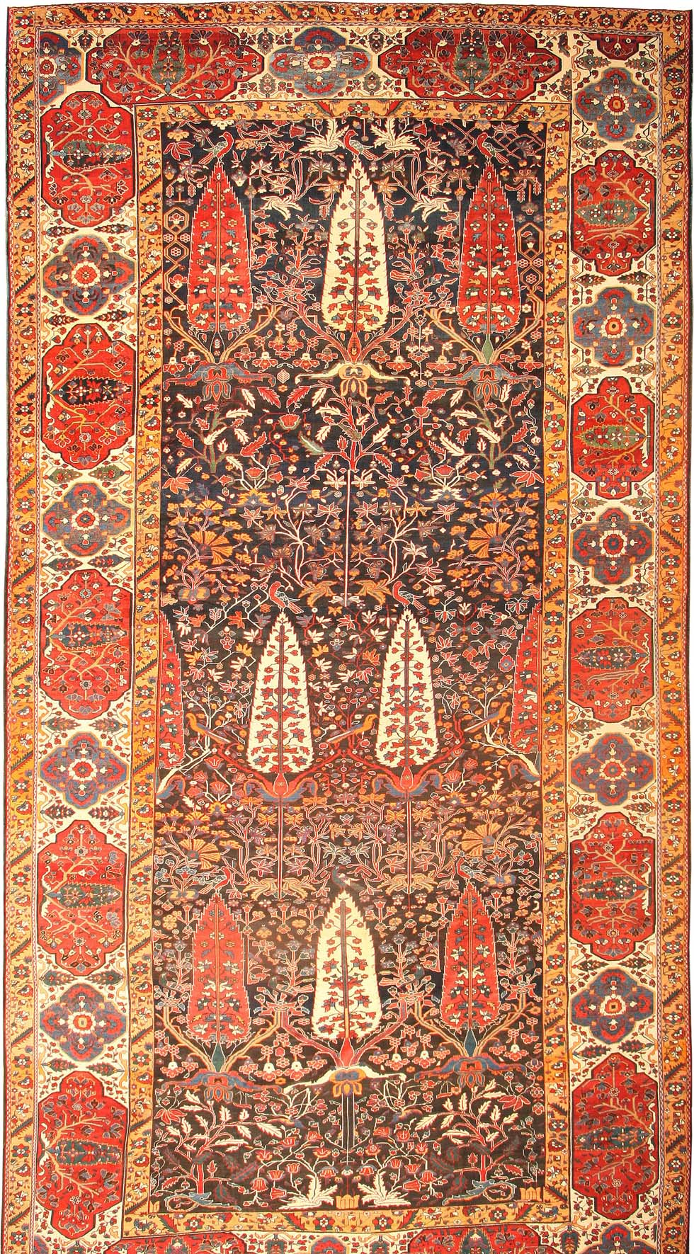 Antique Bakhtiari Persian Rug 3119 Main Image - By Nazmiyal Antique Bakhtiari Persian Rug 3119 Main Image - By Nazmiyal