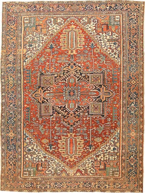 Antique Persian Serapi Rug