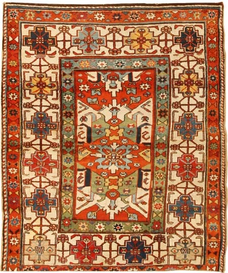 Antique Kazak Caucasian Rug 42891 Main Image - By Nazmiyal