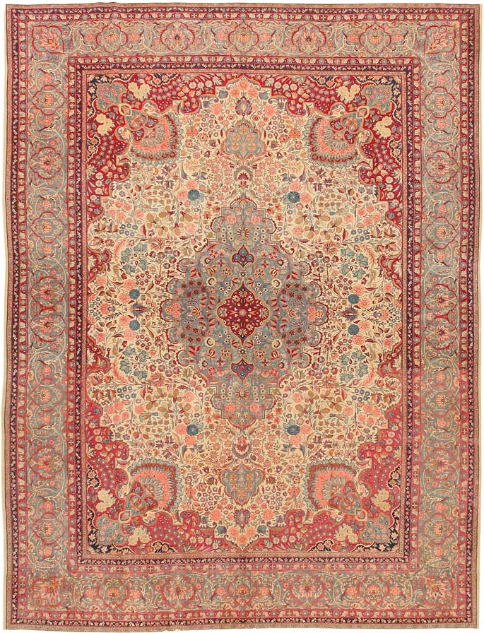 antique Kashan Persian Rug 43370