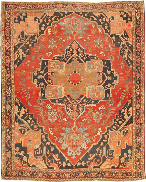 Antique Persian Rug - Serapi