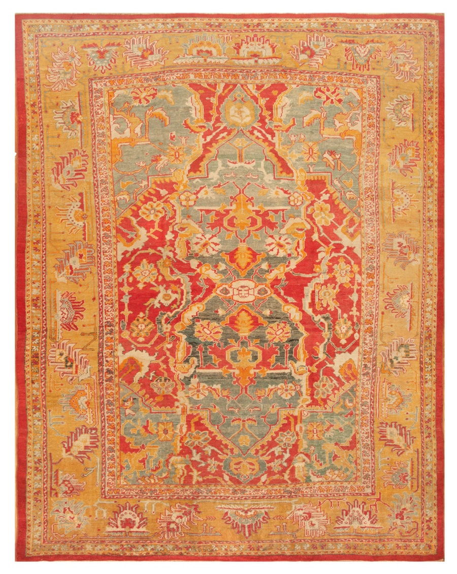 Antique Oushak Turkish Rug 44475 Main Image - By Nazmiyal Antique Oushak Turkish Rug 44475 Main Image - By Nazmiyal