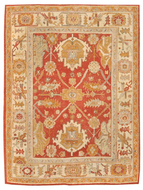 Antique Oushak Turkish Rug 44536 Main Image - By Nazmiyal Antique Oushak Turkish Rug 44536 Main Image - By Nazmiyal