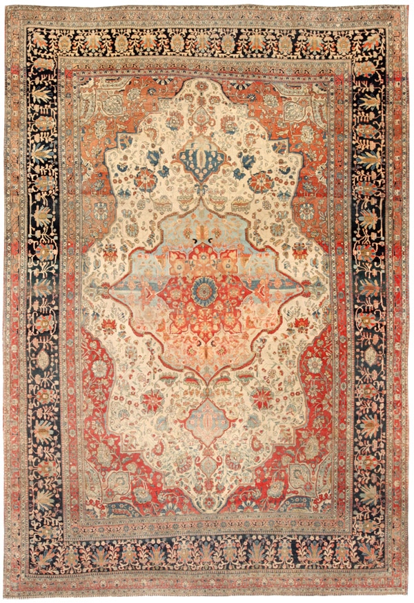 Antique Mohtashem Kashan Persian Rug 44806 Main Image - By Nazmiyal Antique Mohtashem Kashan Persian Rug 44806 Main Image - By Nazmiyal