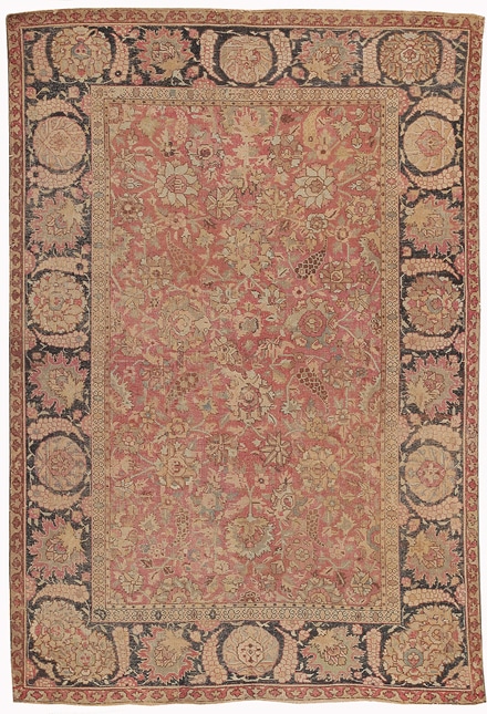 Antique 18th Century Mughal Indian Rug 8000 Main Image - By Nazmiyal Antique 18th Century Mughal Indian Rug 8000 Main Image - By Nazmiyal