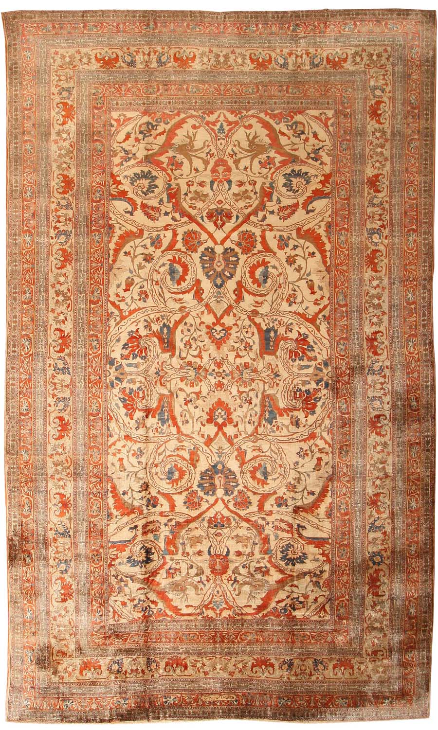 Antique Silk Heriz Serapi Persian Rugs 7996 Main Image - By Nazmiyal Antique Silk Heriz Serapi Persian Rugs 7996 Main Image - By Nazmiyal