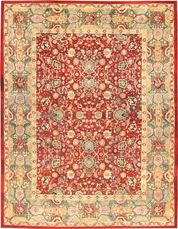 Antique Agra Rug from Nazmiyal