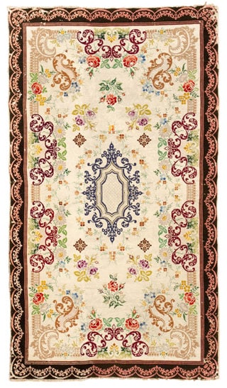 Antique Needlepoint from France 45133 Main Image - By Nazmiyal Antique Needlepoint from France 45133 Main Image - By Nazmiyal