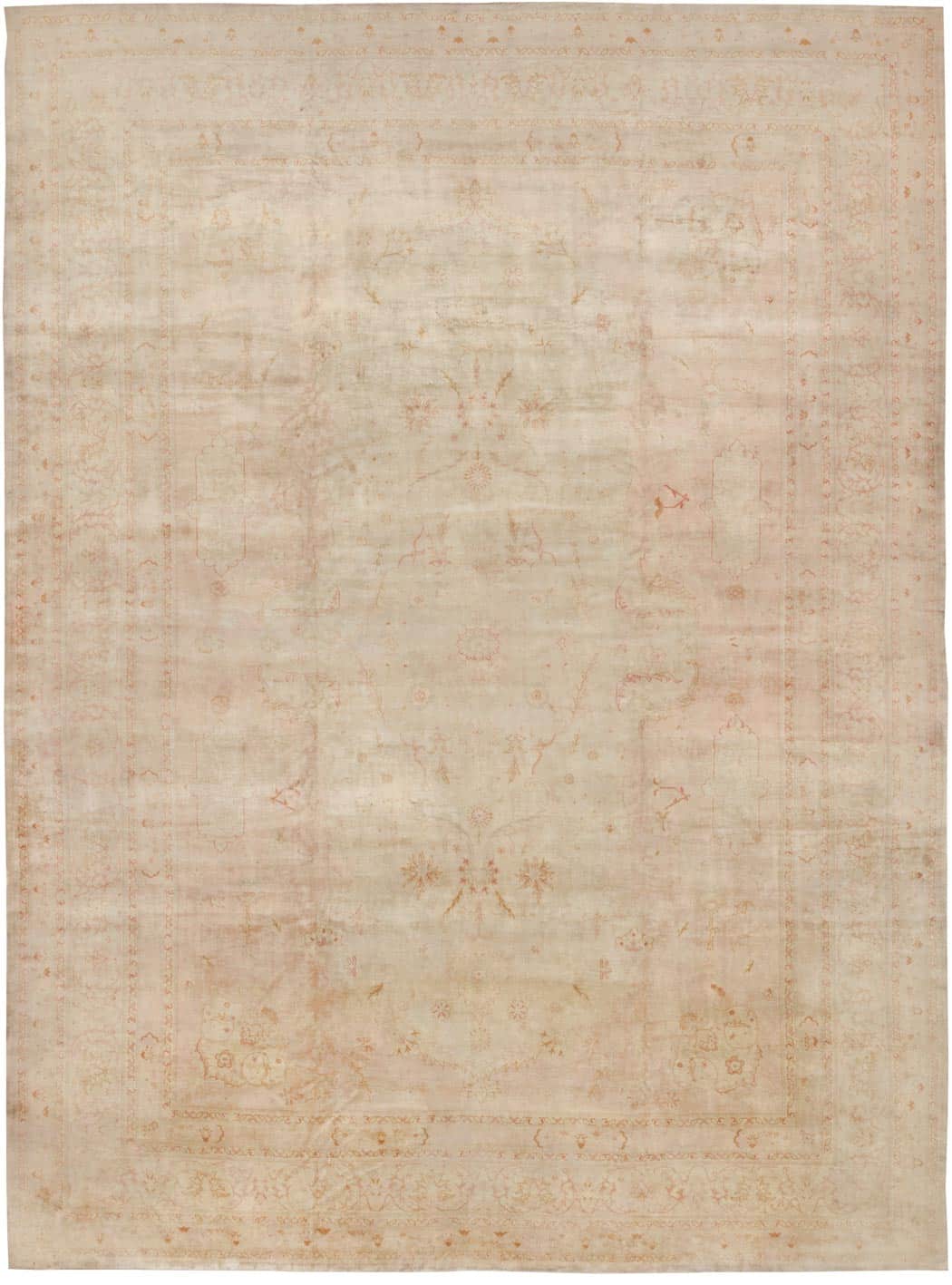 Antique Oushak Turkish Rug 44970 Main Image - By Nazmiyal Antique Oushak Turkish Rug 44970 Main Image - By Nazmiyal