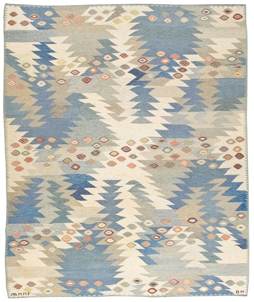 Swedish Rug | 45509 by Nazmiyal Swedish Kilim | Scandinavian Carpet 45509