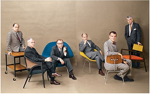 The A-Team: George Nelson, Edward Wormley, Eero Saarinen, Harry Bertoia, Charles Eames and Jens Risom The A-Team: George Nelson, Edward Wormley, Eero Saarinen, Harry Bertoia, Charles Eames and Jens Risom