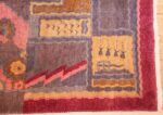small geometric vintage chinese art deco rug 418 corner Nazmiyal
