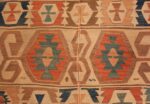 Center border Antique Kilim carpet 699 by Nazmiyal