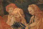 Detail antique French tapestry rug 463 by Nazmiyal