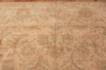 Ivory Antique Indian Cotton Agra Rug 40770 Central Circles Border Nazmiyal