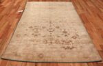 Ivory Antique Indian Cotton Agra Rug 40770 Whole Design Nazmiyal