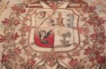 antique flemish heraldic tapestry of a spanish noble admiral 2399 shield Nazmiyal
