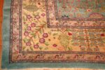 antique indian agra rug 40317 corner Nazmiyal