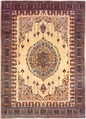 Large Fine Antique Tabriz Haji Jalili Persian Area Rug #3209 by Nazmiyal Antique Rugs