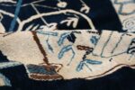 Beautiful Navy Blue Antique Khotan Rug 42447 Ivory Navy Pile Nazmiyal