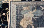 Beautiful Navy Blue Antique Khotan Rug 42447 Woven Knots Nazmiyal