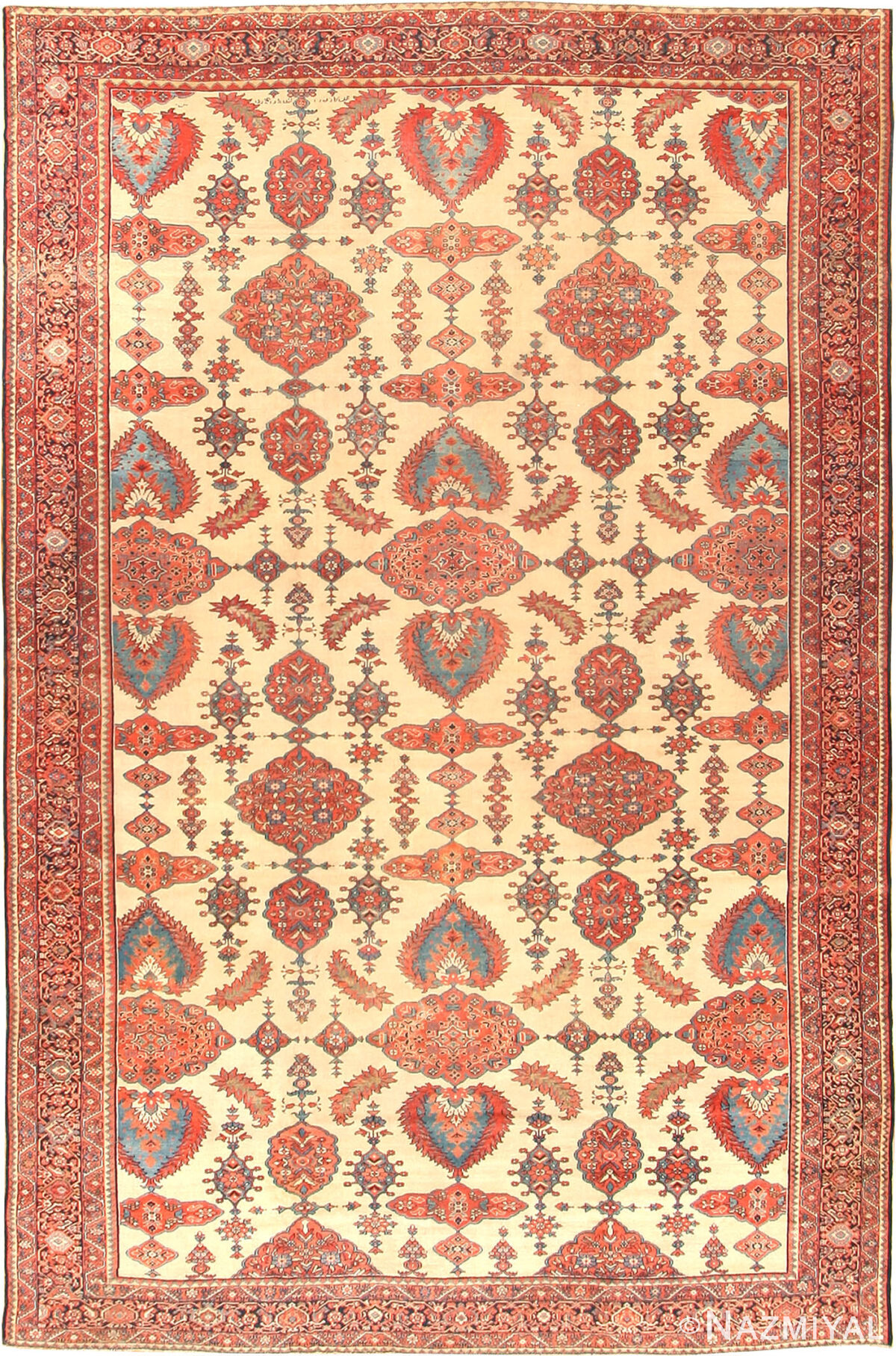 Antique Sarouk Farahan Rug by Nazmiyal Antique Rugs