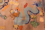 whimsical chinese influenced vintage french art deco rug 42369 dragon Nazmiyal