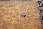 rare antique 17th century chinese ningsia rug 3285 gold Nazmiyal