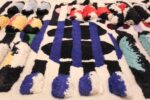 vintage deco wall tapestry rug by yaacov agam 42736 poms Nazmiyal