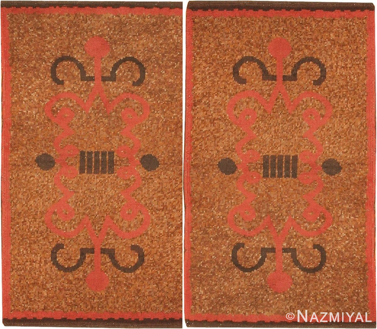 Pair Of French Art Deco Rugs 42693 and 42637 Nazmiyal Antique Rugs