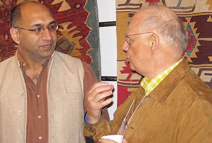 Shiv Sikri and Allen Freedman Shiv Sikri and Allen Freedman at Antique Kilim Exhibit at Nazmiyal