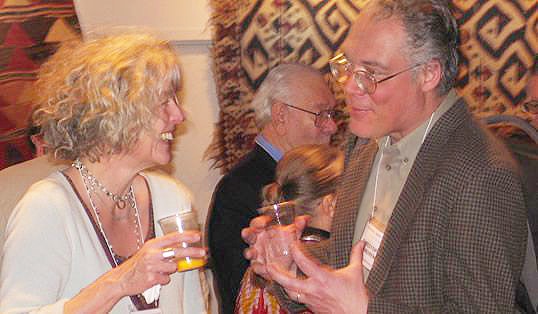 Barbara Davis and Christopher Andrews Barbara Davis and Christopher Andrews at Antique Kilim Exhibit at Nazmiyal