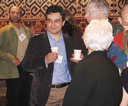 Beate Maeder-Metcalf Beate Maeder-Metcalf at Antique Kilim Exhibit at Nazmiyal