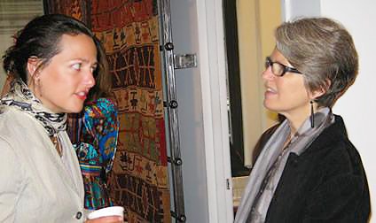 Catherine Bennion and Mary Jo Otsea Catherine Bennion and Mary Jo Otsea at Antique Kilim Exhibit at Nazmiyal