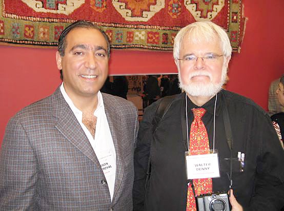 Jason Nazmiyal and Walter Denny Jason Nazmiyal and Walter Denny at Antique Turkish Kilim Exhibit at Nazmiyal